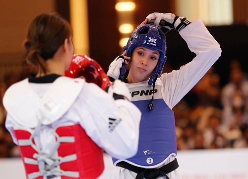 The joy of winning Cassandre Nicole Tubbs in taekwondo