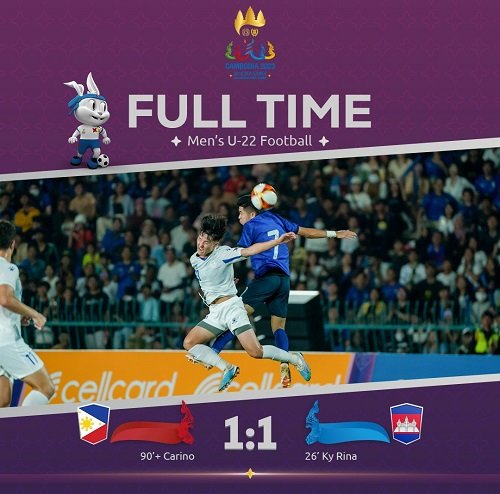 Men's football SEA Games 32: Host Cambodia dropped the victory in injury time