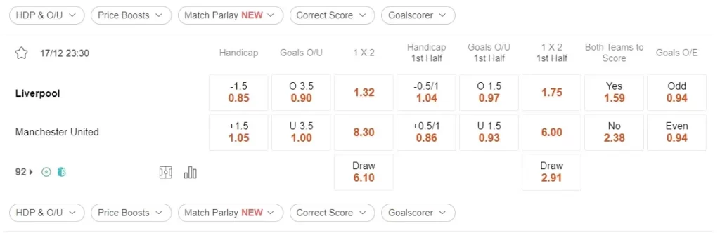 Identify Liverpool vs MU 17122023